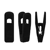 AidShunn Samt Kleiderbügel Clips Set Kleidung Pins Starker Fingergriff Flocked Slim Line Linien Hosen Kleiderbügel (20 PCS, Schwarz)