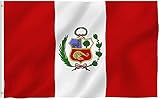 bandera peruana danza Tejido 100% poliéster Bandera Perú