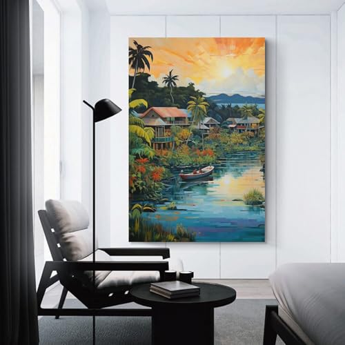 Cuadros decoracion pinturas murales de playa y poster impresiones lienzo para dormitorio 50x75cm 3