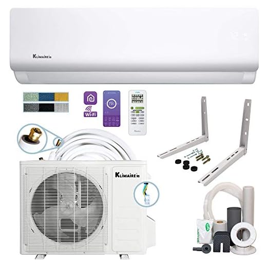 12,000 BTU KLIMAIRE D.I.Y 19 SEER Mini Split Inverter Heat Pump System with Quick-Connect Installation Kit - 208-230V