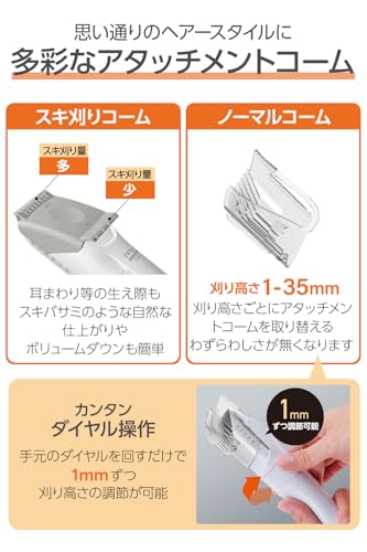 テスコム バリカン ヘアカッター TC317-W/E の商品画像 1