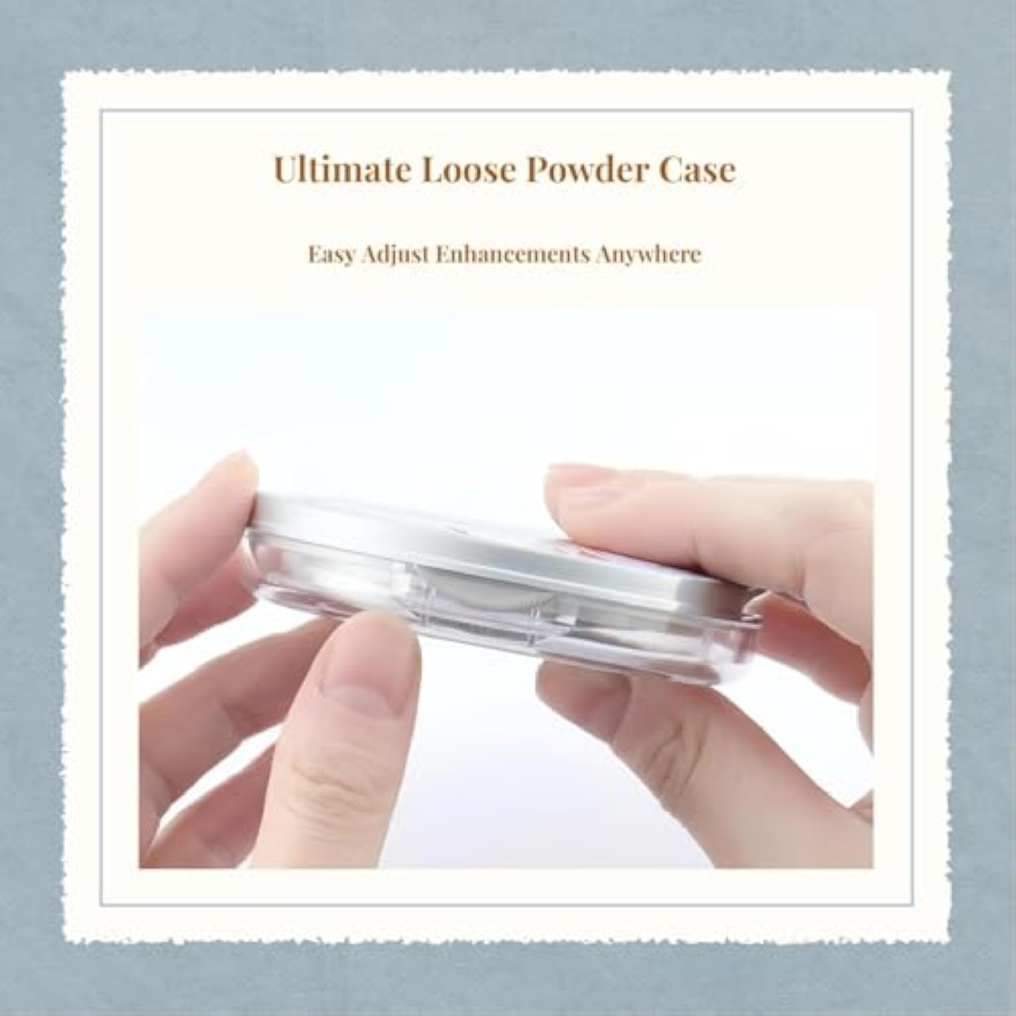 Club Bollywood Powder Container, Portable Elastic Mesh Sifter with Mirror