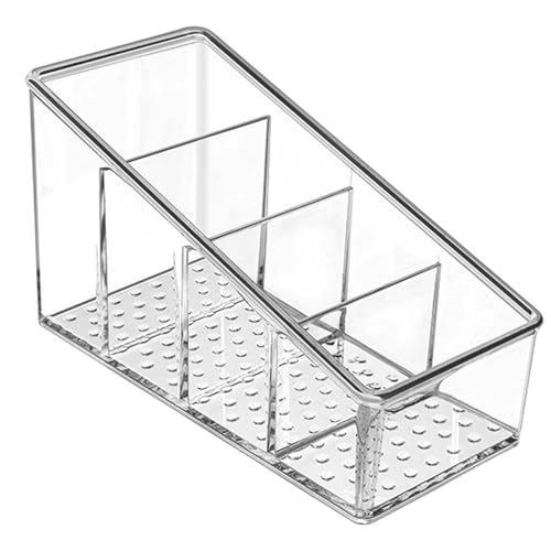 MaxGear Remote Control Holder Clear TV Remote control Storage Organizer Small Plastic Caddy for Home, 1 Pack