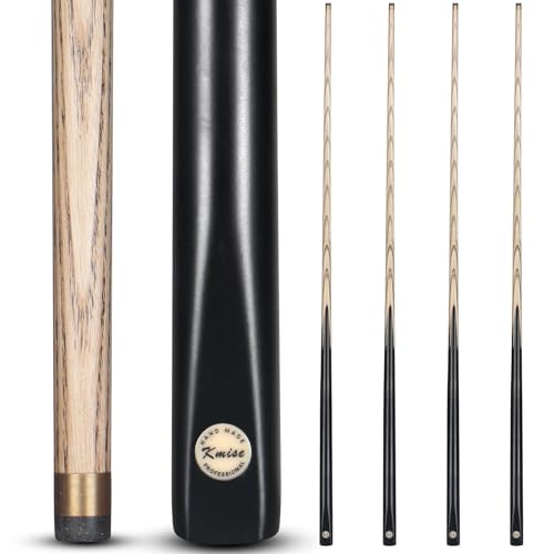 Kmise Pool Cue Sticks, 58' Hardwood Pool Cue Set of 4, 20OZ with 13 MM Brass Tips, Table Billiard...