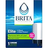 BRITA Tap Water Filter, Water Filtration System Replacement Filters For Faucets, Reduces Lead, BPA Free â€“ Chrome, 1 Count