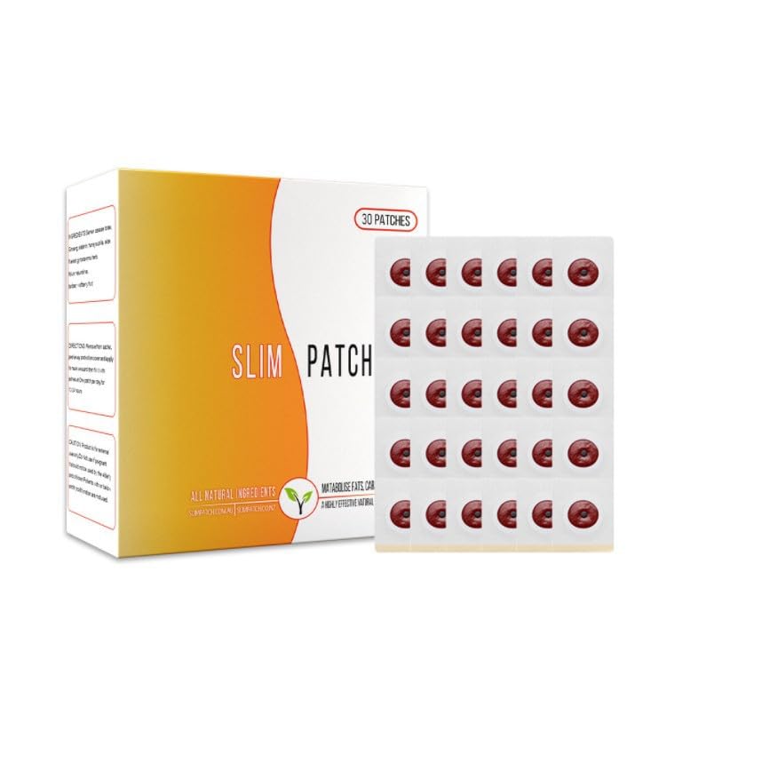 Parches Reductores Quemagrasa Abdominal - 30 Parches con Extractos Naturales - Reduce Cintura Rápidamente para Hombre y Mujer