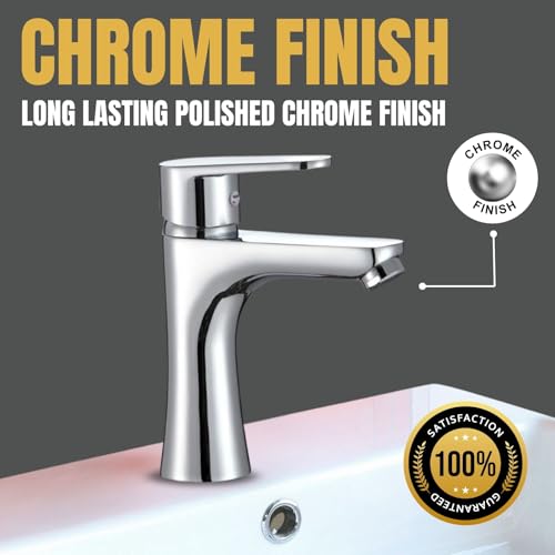 Robinet mitigeur de lavabo Eidos au design moderne et chromé
