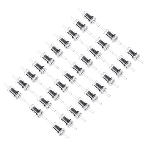 Kisangel 30個 水槽の逆止弁 水族館逆止弁 エアポンプチェックバルブ 一方向逆止弁 エアポンプアクセサリー 水槽用エアポンプ用逆止弁 プロストップバルブ プラスチック Black