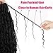 Knovotch Boho Faux Locs With Curly Pure Protein Fiber Close to Human Hair Curls 24 Inch Pre-Looped Crochet Goddess Faux Locs Bohemian Loc Crochet Hair For Women(24Inch 1B)