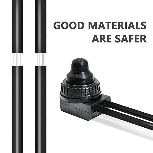 Hyhpsjiee 6Pcs 12V Waterproof Push Button Switch Kp-107 Spst On-Off Switch With Wired For Rv Motorcycle Car. #TOP3