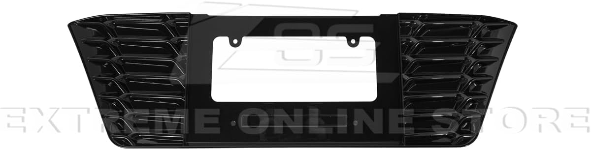 Replacement for 2023-Present Chevrolet Corvette C8 E-Ray & Z06 Models | Z06 Performance Inspired Style ABS Plastic - Painted Carbon Flash Metallic Rear License Plate Frame Backing Trim Cover