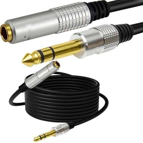 Cable de extensión 6.35mm macho a hembra de 9.8 ft miniatura 3