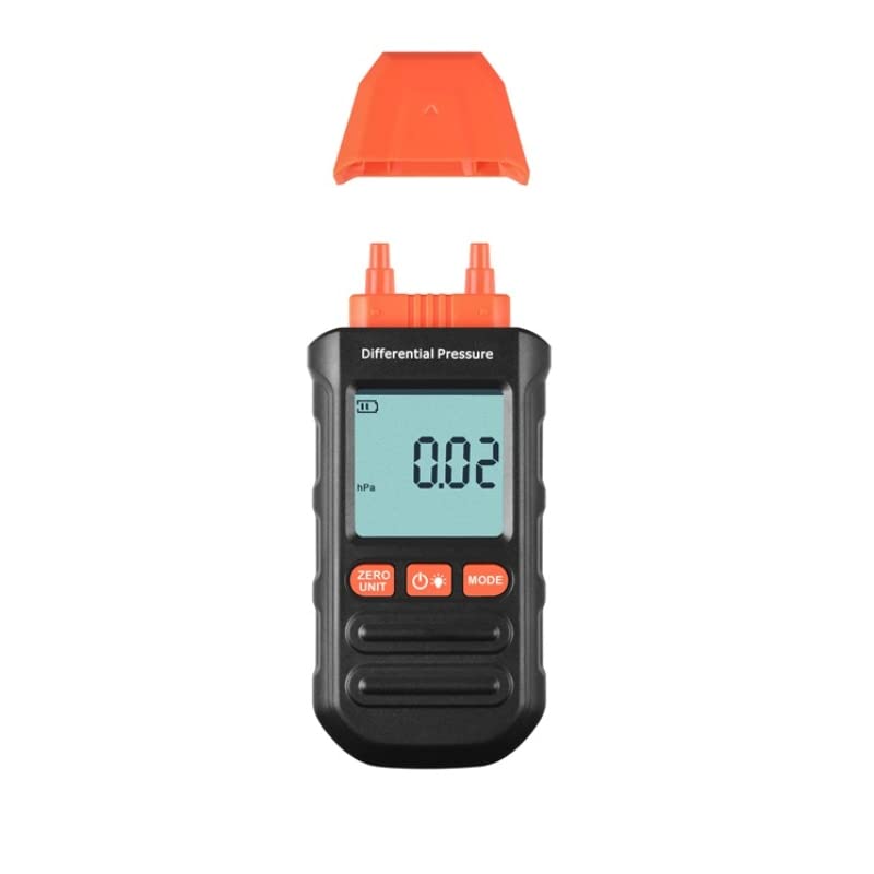 YW-721 Dual Port Air Pressure Gauge HVAC Gas Tester Differential Meter Digital Manometer