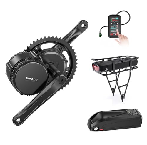 BAFANG 1000W 500W 750W 250W 350W Middle motor-Kit mit optionalem Akku, BBS02B HD Mittelmotor DIY 8Fun E-Bike-Umbausatz mit LCD-Display & E-Bike-Akku für BB 68-73MM/85-105MM/105-125MM