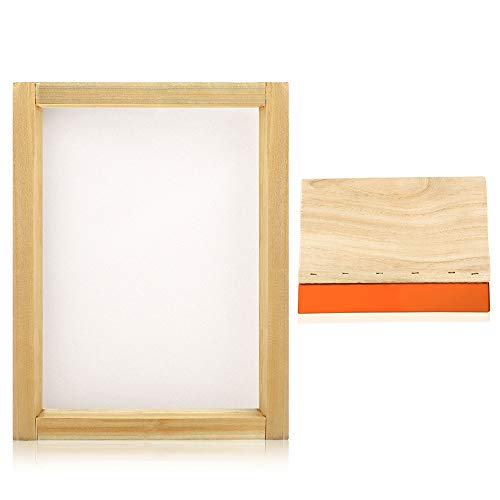 Caydo 8 x 10 Inch Wood Silk Screen Printing Frame with 110 White