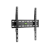 goobay TV Wandhalterung -Fixed- 32 bis 75 Zoll (81-191cm) Extraflache Wandhalterung (2,7 cm Abstand) mit integrierter Wasserwaage - TV Halterung bis 45 kg, kompatibel mit Vesa 400x400 Schwarz - 79755