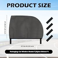 2PCS Rear Car Window Screen,Breathable Mesh Car Window Shades Block Sunlight and Lower Temperatures,Stretchable Cars Windows Covers with Nylon Stickers Cars Accessories — image 2