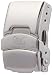 SnuG Watchbands Moto360 22mm Replacement Watch Band for the larger 46mm 2nd Gen Moto 360 Quick Release with Polished Silver Stainless Steel Deployment Buckle (Black with Polished Silver Buckle)