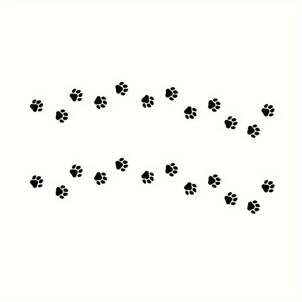 2Pcs Cat Dog Paw Rearview Mirror Stickers Decals