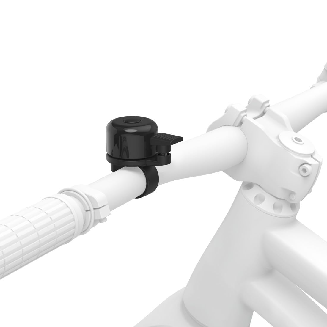 Hama Sonnette Vélo AirBell Pro avec Tag Bluetooth Intégré pour Apple (Diamètre 22.2 mm, Localisation Vélo Scooter Trotinnette Via App Find My, Avertisseur Klaxon Universel, Accessoire Sécurité) Noir