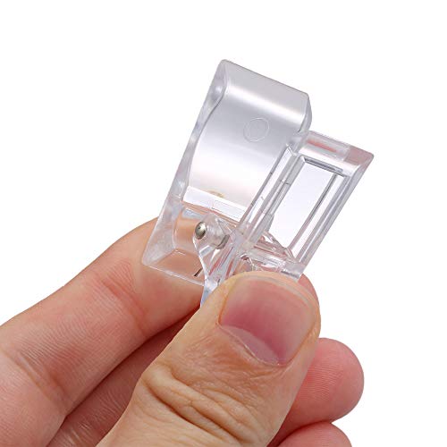 Festnight Set di 5 pezzi trasparente Polygel Quick Building Nail Tips Clips Finger Nail Extension UV LED Plastic Builder Morsetti Manicure Nail Art Tool Kit per Poly Gel