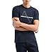 Armani Exchange Men's Crew Neck Logo Tee T Shirt, Navy, Medium