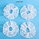 KARLOR 4 Pcs Tropfschutz Taufkerze Kommunionkerze Weiße Kerzenröcke Tropfenfänger für Taufe Hochzeit Kommunion 13 cm Durchmesser, für Kerzen 3-6 cm, Organza