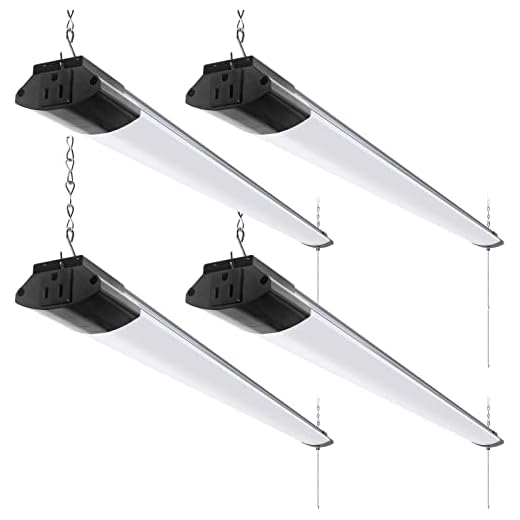Barrina BS84 LED Shop Lights 4FT for Workshop, 84W 10000LM 5000K, 4 Packs