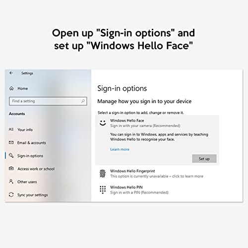 TOALLIN 1080P FHD Webcam for Windows Hello Face Login, Facial Recognition IR Camera & Windows Hello Compatible Web Cam, Computer Camera, Wide Angle View USB Webcam with Privacy Cover - Image 6