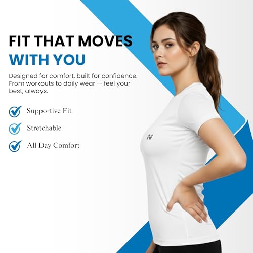 Image of NINQ Women's Long Sleeve Compression T-Shirt for Gym, Running, Yoga & Sports Wear