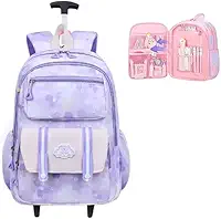 Mochila Escolar De Rodinhas carrinho Juvenil feminina e masculina menino e menina