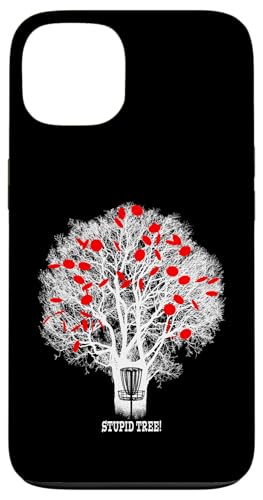 Funny Disc Golf Stupid Tree �A���e�B�[�N�� �t���X�r�[ �S���t �z���C�g �X�}�z�P�[�X iPhone 13 �p