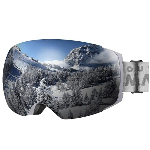Image of OutdoorMaster Ski Goggles PRO - Frameless, Interchangeable Lens 100% UV400 Protection Snow Goggles for Men & Women ( Grey Frame VLT 10% Grey Lens with Free Protective Case )