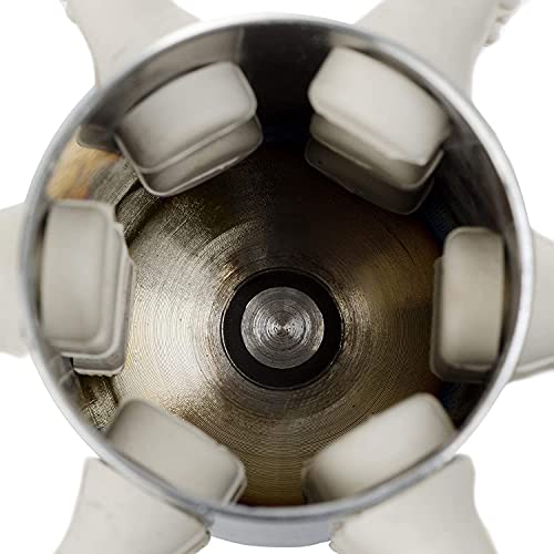 PluckerUkraine Quail Plucker Drill Attachment 80-15 Small – Stainless Steel Poultry Feather Remover 15 Fingers (Small Chicken Quail Pheasant Pigeon) with Small Soft Plucker Fingers (Used)