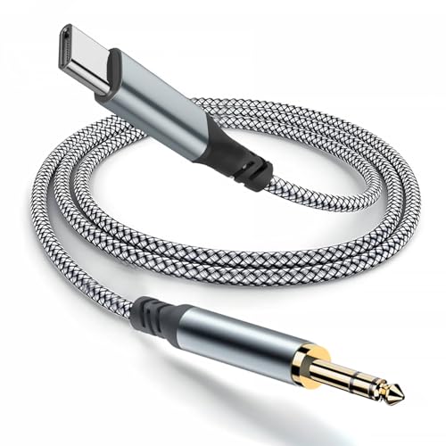 USB-C to 3.5mm Audio Cable 1M Nylon Braided Hi-Fi Stereo Sound Aux Cord | Type C to Headphone Jack Compatible with iPhone 17 16/15 Series Samsung Galaxy S24/S23/S22 Pixel MacBookMale to Male
