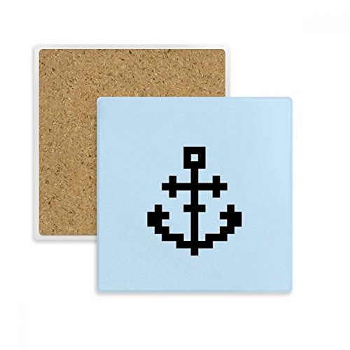 Dessous de verre bateau pixel en pierre absorbante multicolore pour tasse - 2