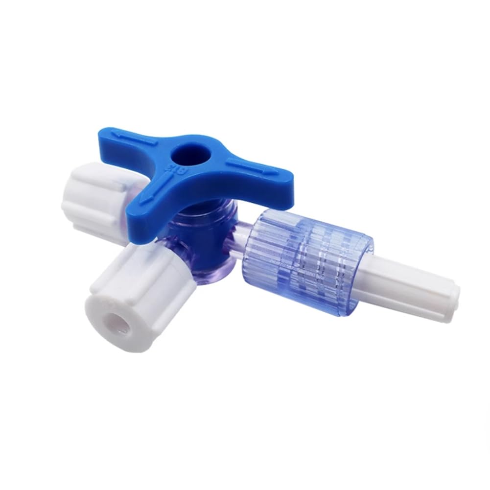 Molerri Pet Medical Sterile 3-Way Tube Connector Stopcock With Luer Lock, Three Way For Hospital, Luer Stopcocks 3-Way