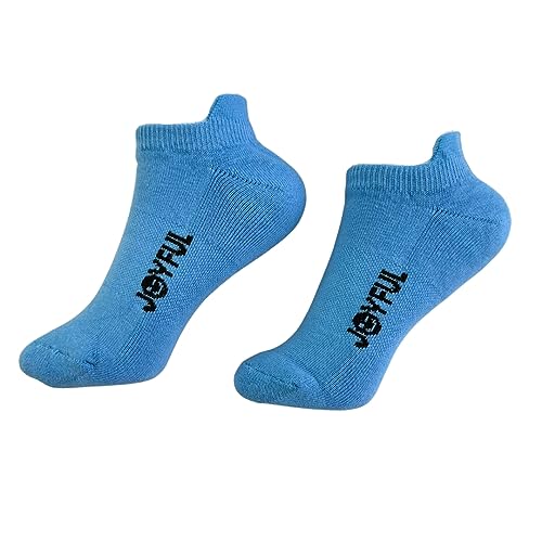 Joyful Fashion - Made in USA Colorful Cotton Athletic Ankle Footie Socks | Comfortable, Thick, Soft, and Supportive (as1, numeric, numeric_7, numeric_11, regular, regular, Blue)