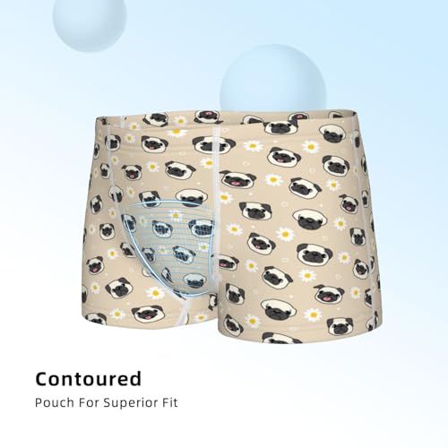 Boys' Cotton Boxer Brief Soft Underwear-Pug Dog Face4