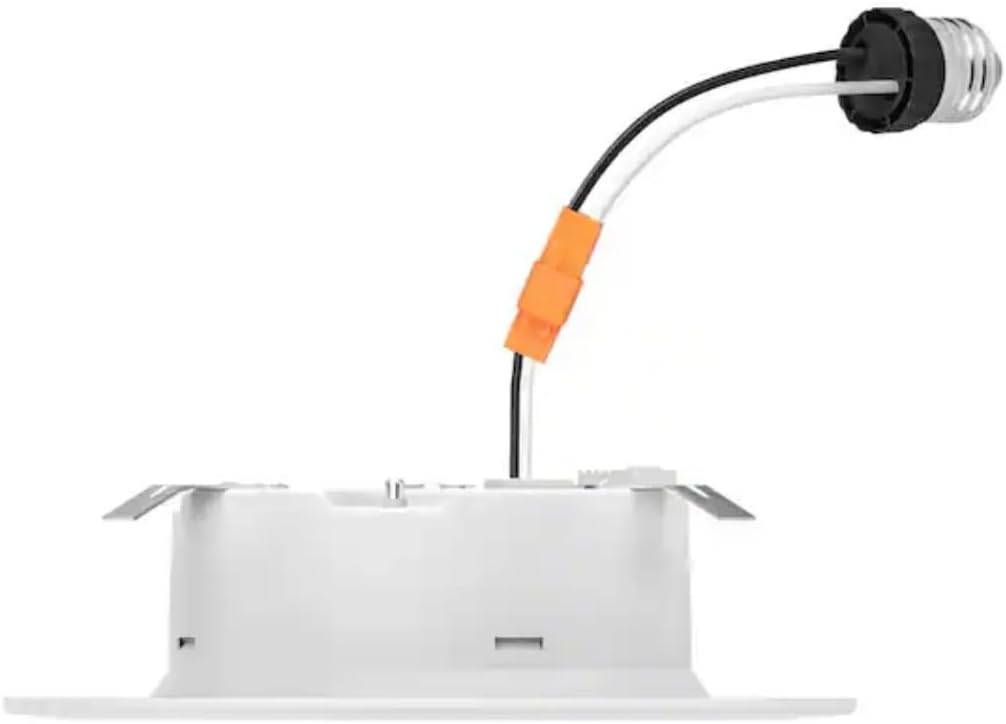 Commercial Electric 4 in. Matte White Integrated LED Recessed Trim