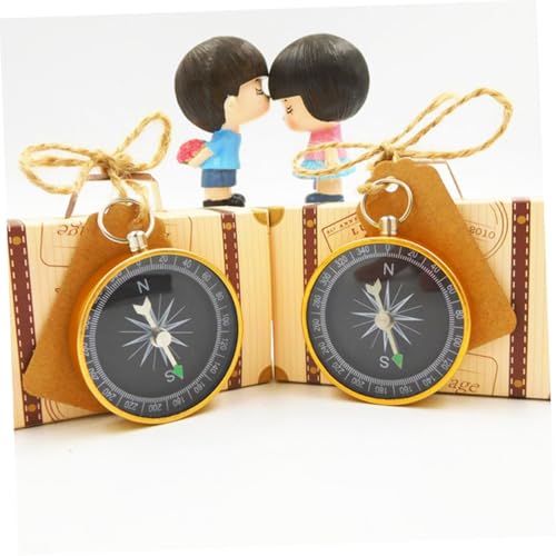 Set de 4 Brújulas Mini Portátiles metálicas para Camping miniatura 6