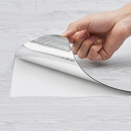 VEVOR Revêtement de sol en vinyle auto-adhésif 9900 mm x 600 mm, dalle de sol DIY en bois gris...