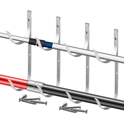 Dioeazh Organizador de Accesorios para Piscina - Colgador Robusto para Equipos de Piscina,Solución Multifuncional Para Organizar Postes Telescópicos, Mangueras, Cepillos Y Rastrillos En El Bordillo