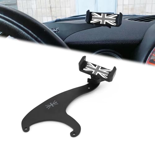 Heinmo for Cooper F54 Clubman F55 Hardtop F56 Hatchback 2014-2020 Smartphone Cell Phone Cup Mount Holder with Cradle Rotatable Clip(for 3.5-5.5 Inch Phone) (Gray Rice)