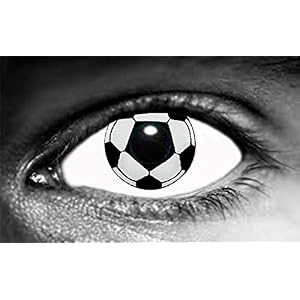 Paire de lentille de contact de couleur Ballon de Foot (sans correction)