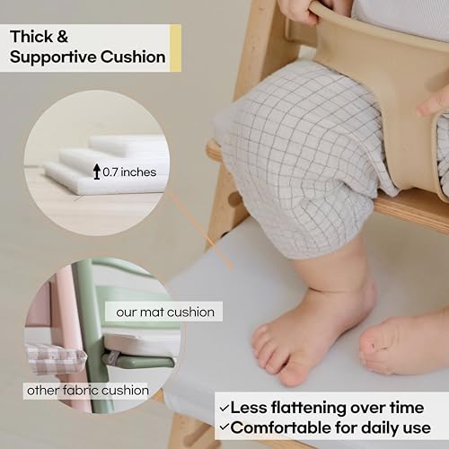 Image of COZYKIDS Tripp Trapp Baby Cushion, Cream Ivory, Large Seat Pad