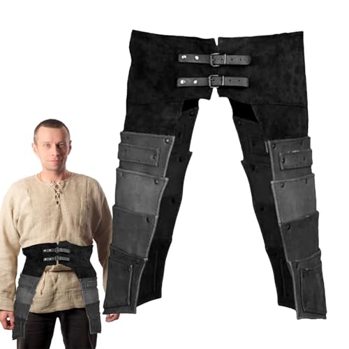 Ceinture de chevalier en cuir artificiel avec finitions historiques soignées