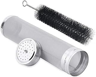 Yosoo 11x3Inch Stainless Steel Beer DryFilter,with 300 Strainer, for Beer & Tea Kettle Brew Filter,Homebrew Kegs Corny Keg Silver(Brush Included)