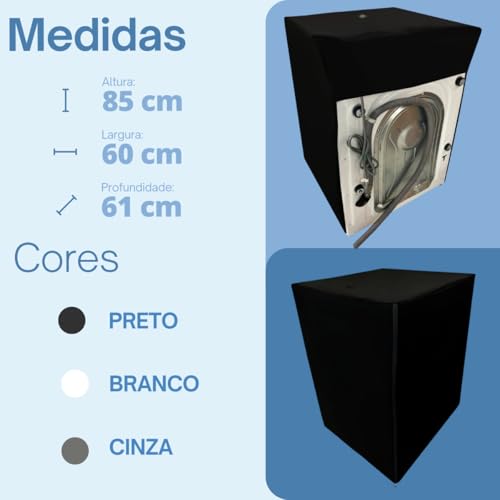 CAPA PARA LAVA E SECA SAMSUNG 13KG WD13T IMPERMEÁVEL (PRETO) #2