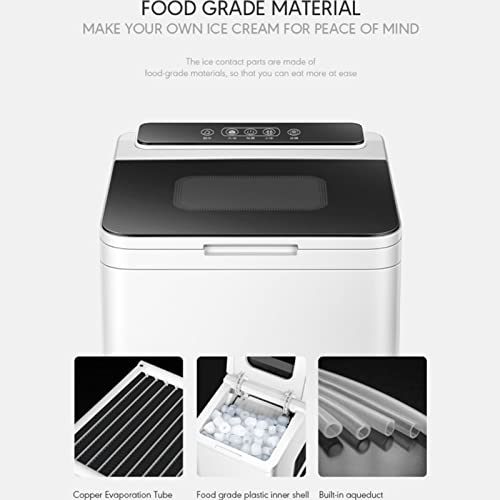 NVYAZJ 125W Bullet Ice Maker, Portable Ice Making Machine with 2 Sizes of Bullet Ice Self-Cleaning 9 Cubes Ready in 6 Mins 1.5L Capacity, Specialty Kitchen Appliances - Image 4